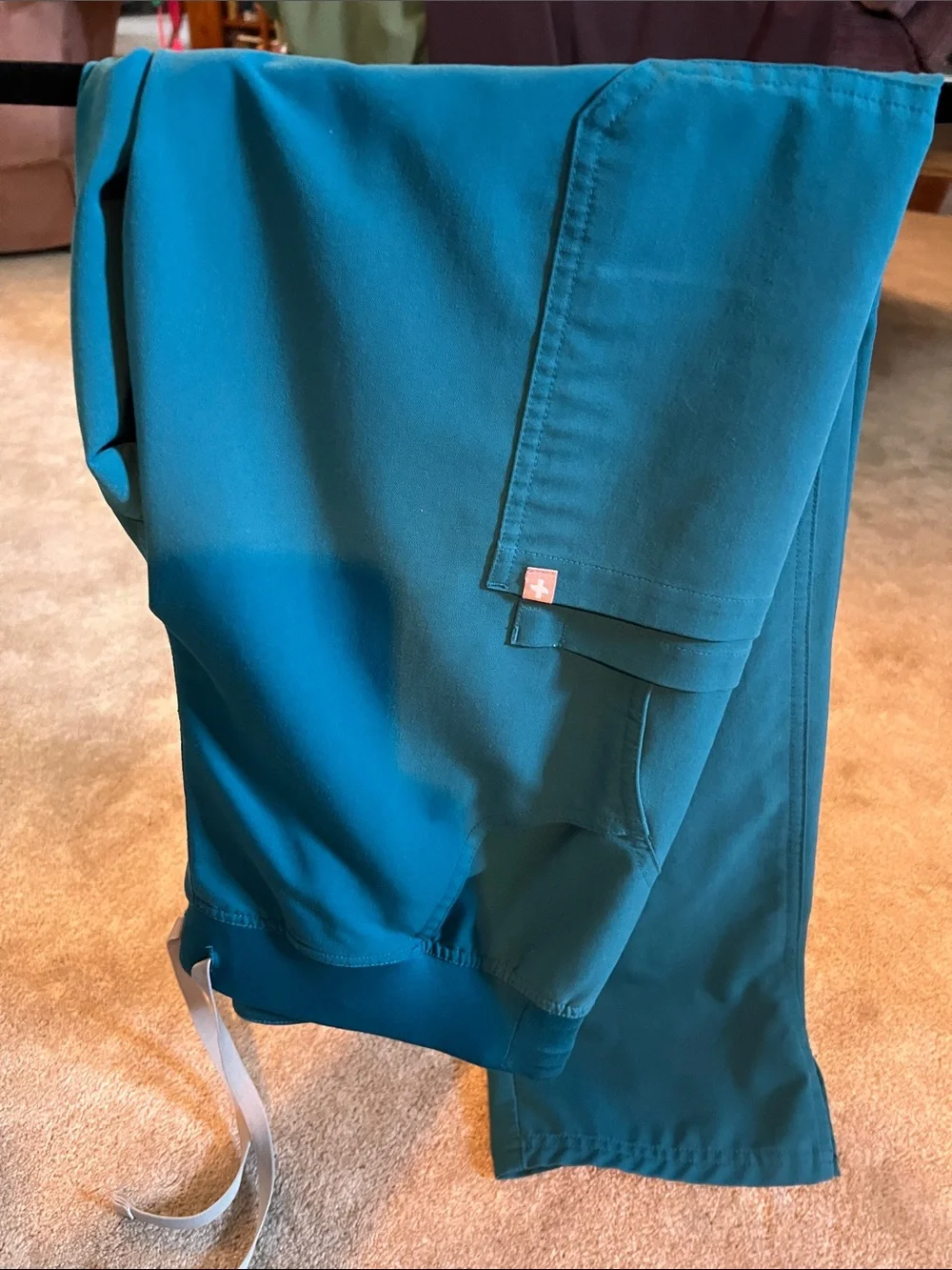 FIGS Women’s Teal Scrub Top and Bottom